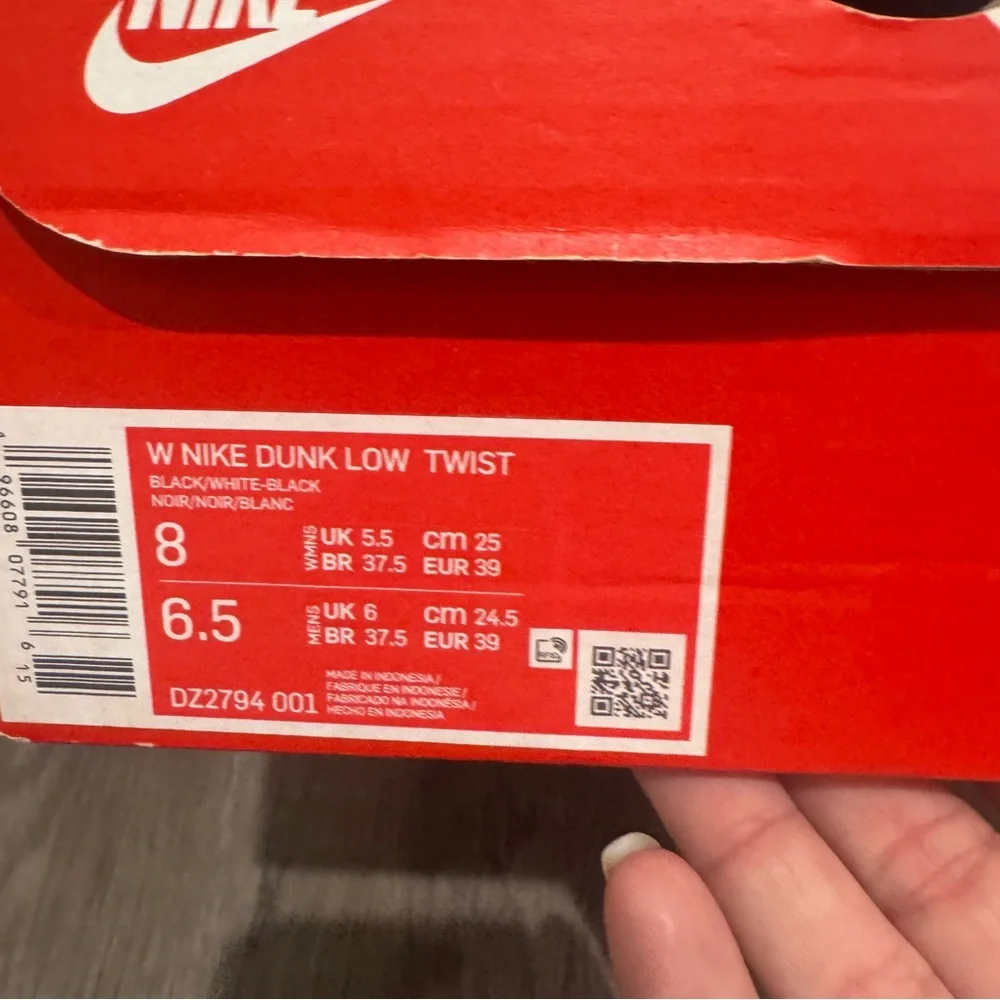 Nike Dunk Low Twist Black White Panda Leather Sneakers